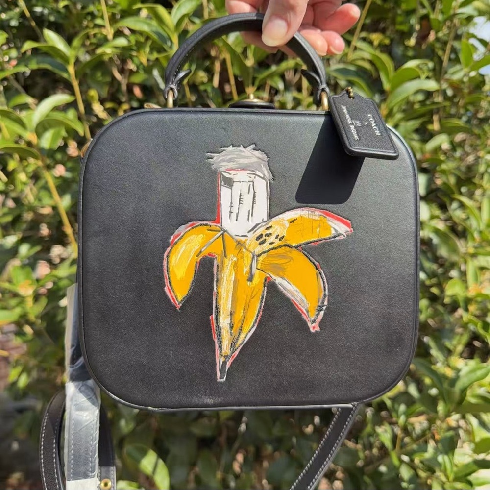 NWT Coach X Jean Michel Basquiat Square Bag 6898